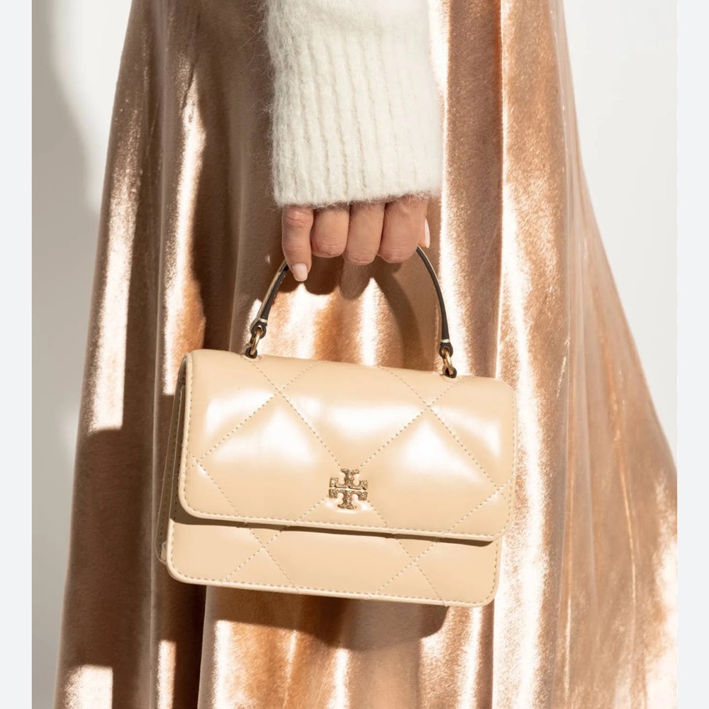 Tory Burch Cream Quilted Mini Bag